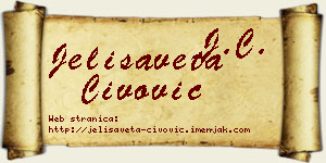 Jelisaveta Čivović vizit kartica